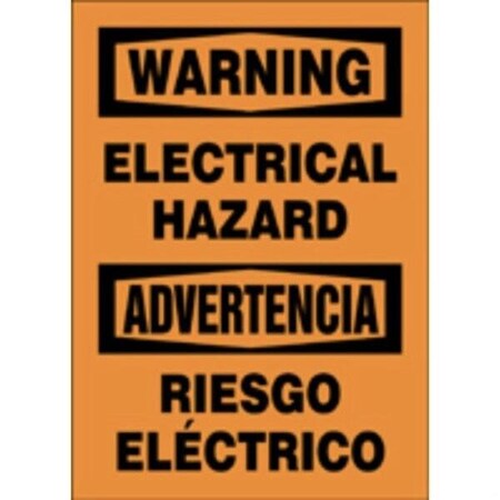 Accuform BILINGUAL OSHA Safety Sign ELECTRICAL SBMELC329VS